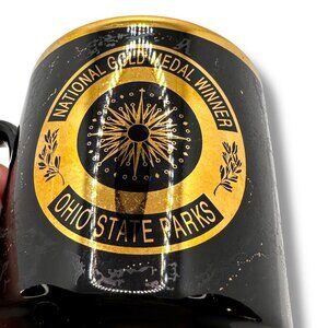 Ohio State Parks Gold Medal Winner Mug Tams England Black & Gold Collectible